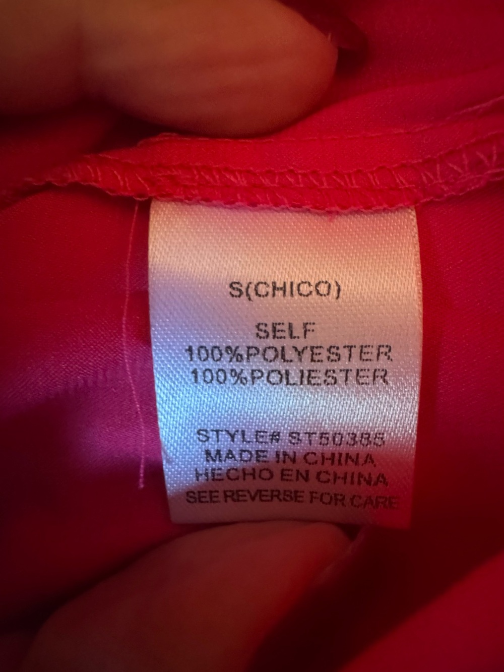 Impressions women’s Pink Button-Up Shirt with Stud Detail - Picture 5 of 5
